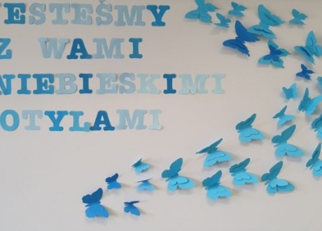 Powiększ obraz: Jesteśmy z wami niebieskimi Motylami!